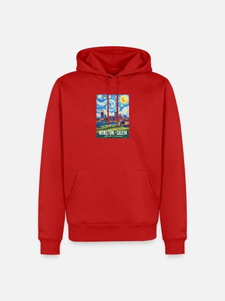 Winston-Salem, North Carolina - Männer Premium Bio Hoodie - Rot