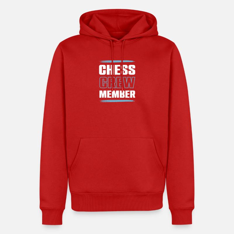 Équipe d’échecs - Sweat à capuche Premium bio Homme - rouge