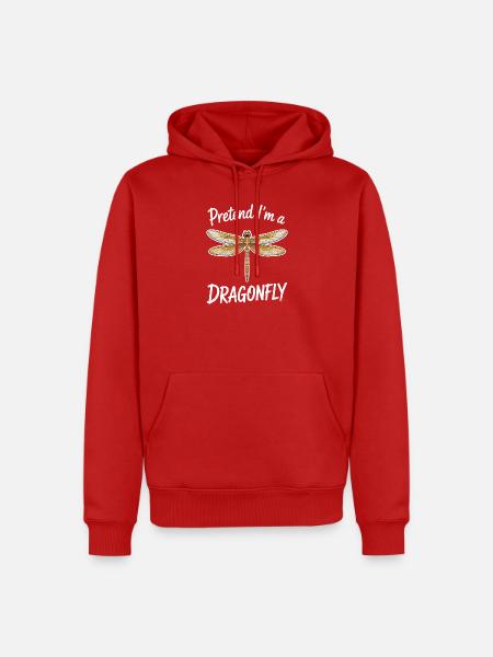 Libellen Sprüche Libelle Lustig Libellen Geschenk - Männer Premium Bio Hoodie - Rot