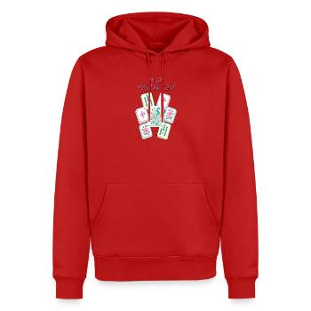 In meiner Mahjong-Ära Mahjong Spiel Social Club - Männer Premium Bio Hoodie - Rot - Vorne - Nico (187cm)