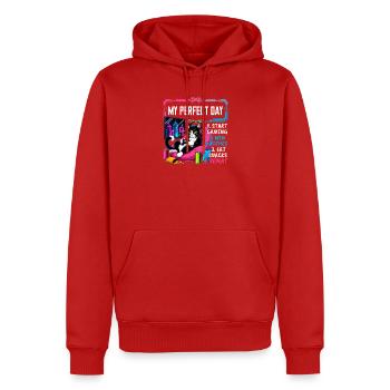 Gamer Gaming Cat Video Game - Männer Premium Bio Hoodie - Rot - Vorne - Nico (187cm)