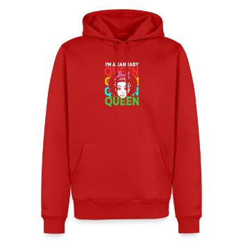 Sternzeichen Wassermann - Männer Premium Bio Hoodie - Rot - Vorne - Nico (187cm)