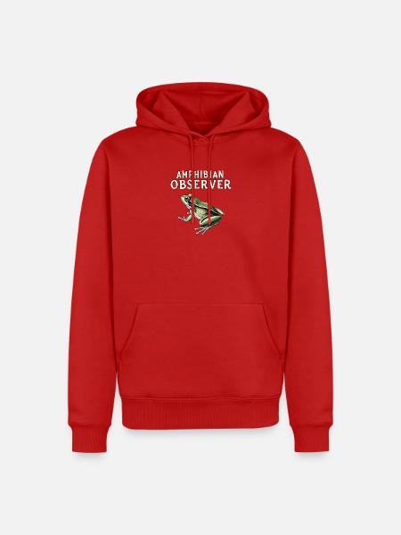 AmphIbian Observer Wetland Wildlif - Männer Premium Bio Hoodie - Rot