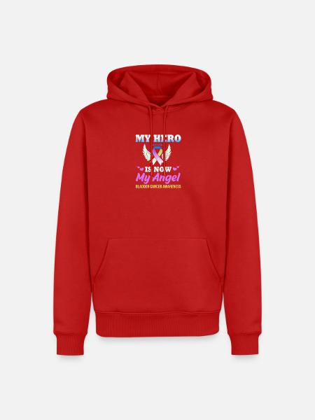 Blasenkrebs Krebs Blase - Männer Premium Bio Hoodie - Rot