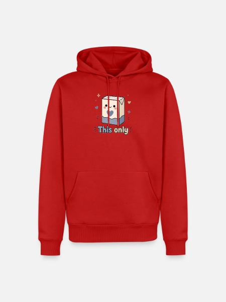 Partnerlook - 2 von 2 - Trinkpäckchen - Männer Premium Bio Hoodie - Rot