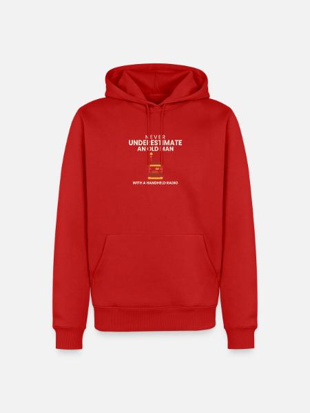Funk Geschenk Funker Opa Papa Lustig - Männer Premium Bio Hoodie - Rot