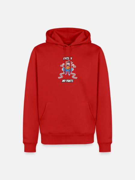 Ameisen in meiner Hose – Witzige buchstäbliche Idiom-Zeichentrickserie - Männer Premium Bio Hoodie - Rot