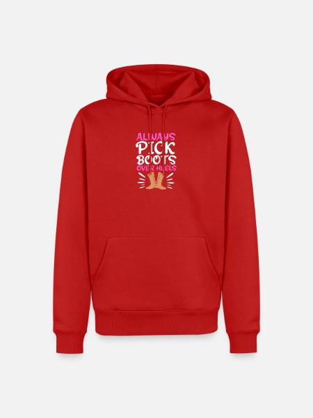 Linedance - Männer Premium Bio Hoodie - Rot