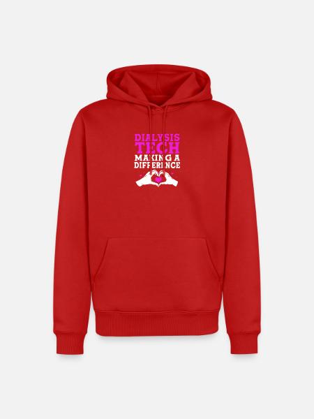 Dialyse-Techniker - Männer Premium Bio Hoodie - Rot