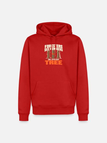 Forstwirtschaft Förster Forstmanagement - Männer Premium Bio Hoodie - Rot