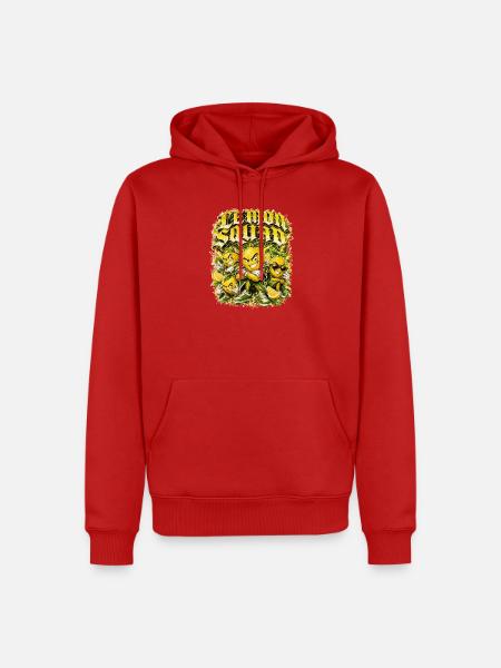Zitrone - Männer Premium Bio Hoodie - Rot