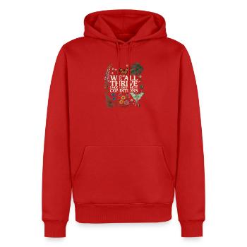 Wir alle gedeihen unter unterschiedlichen Bedingungen. Autismus - Männer Premium Bio Hoodie - Rot - Vorne - Nico (187cm)