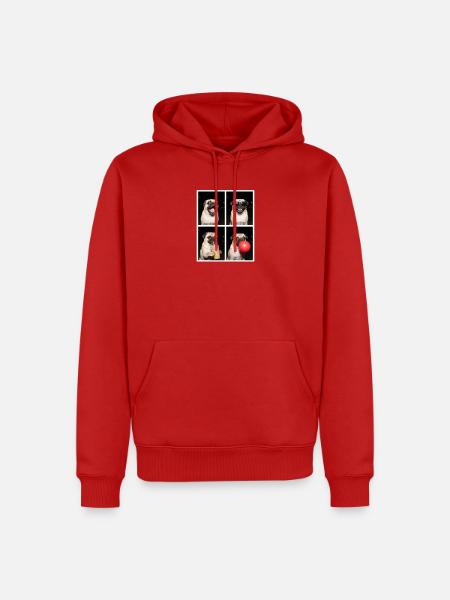 Hunde Mops Hund - Männer Premium Bio Hoodie - Rot
