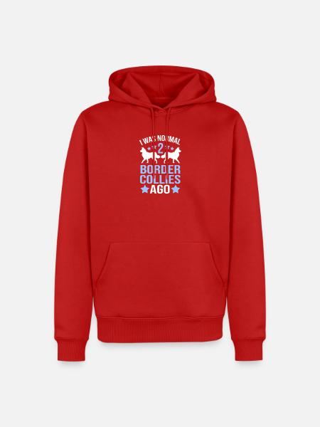 Border Collie - Männer Premium Bio Hoodie - Rot