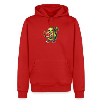 Süße Avocado Wassermelone Cartoon Sommer Früchte - Männer Premium Bio Hoodie - Rot - Vorne - Nico (187cm)