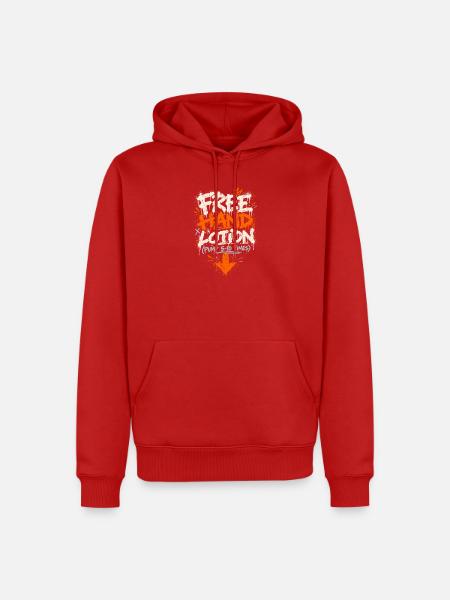 Freie Hand Graffiti Schrift - Männer Premium Bio Hoodie - Rot