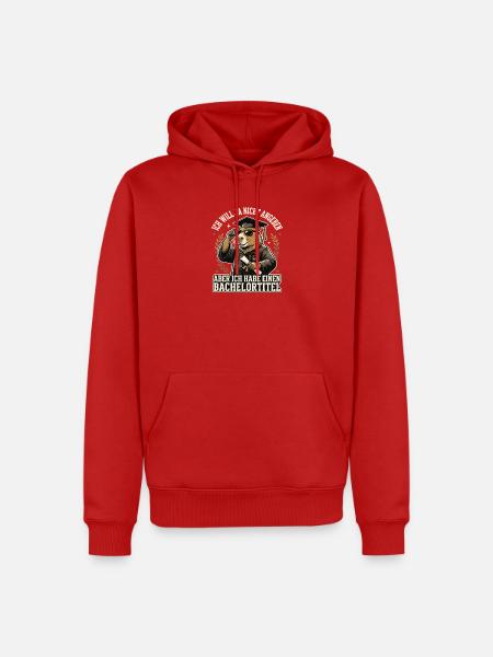 Capybara Bachelor Abschluss Studium Absolvent - Männer Premium Bio Hoodie - Rot