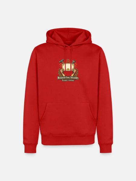 Meisterprüfung bestanden Handwerksmeister - Männer Premium Bio Hoodie - Rot