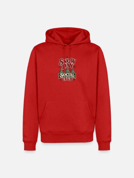 Snow Day Sozialclub - Männer Premium Bio Hoodie - Rot