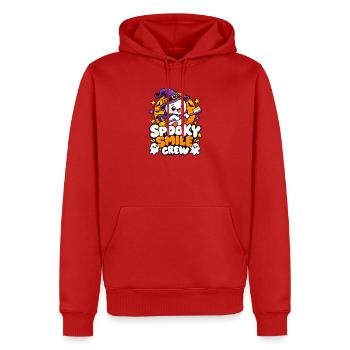 Spooky Smile Crew Halloween - Männer Premium Bio Hoodie - Rot - Vorne - Nico (187cm)