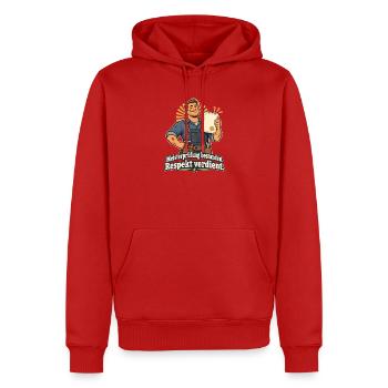 Meisterprüfung Bestanden Handwerksmeister Geschenk - Männer Premium Bio Hoodie - Rot - Vorne - Nico (187cm)