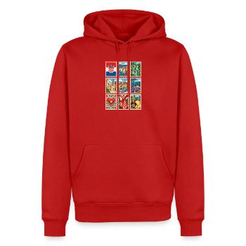 Kroatien Briefmarken - Männer Premium Bio Hoodie - Rot - Vorne - Nico (187cm)