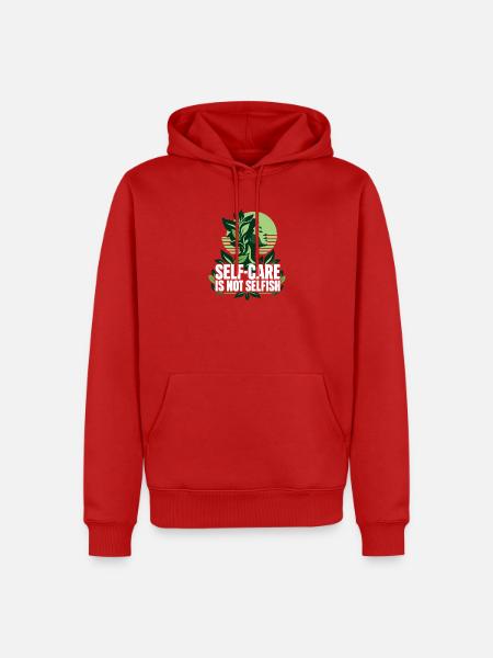 Mentale Gesundheit Bewusstsein Selbstfürsorge - Männer Premium Bio Hoodie - Rot