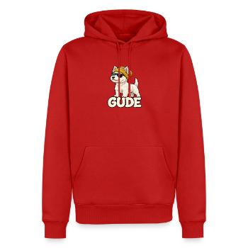 Cooler Westi Gude - Männer Premium Bio Hoodie - Rot - Vorne - Nico (187cm)