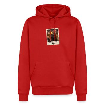 New Year Same Me Schwarze Katze Silvester - Männer Premium Bio Hoodie - Rot - Vorne - Nico (187cm)