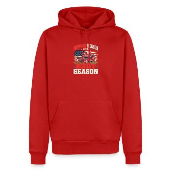 Mowing Season Zero Turn Rasenmäher USA Flagge - Männer Premium Bio Hoodie - Rot - Vorne - Nico (187cm)
