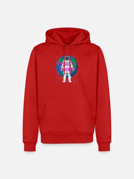 There’s No Planet B – Astronaut - Männer Premium Bio Hoodie - Rot