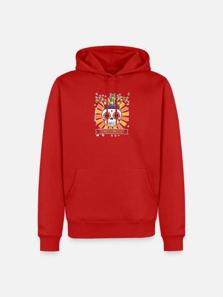 KARNEVAL NARREN STERBEN NIE - Männer Premium Bio Hoodie - Rot