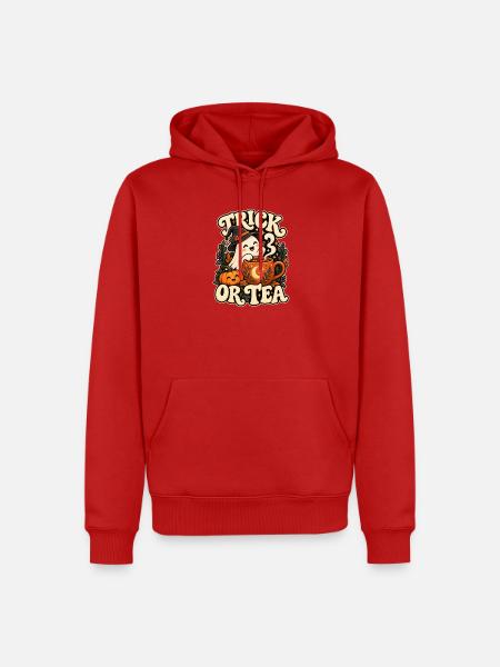 Trick oder Tee - Männer Premium Bio Hoodie - Rot