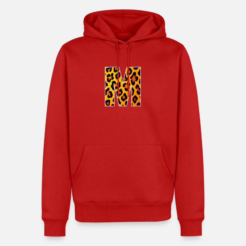Leopard M-bokstaven - Ekologisk premiumluvtröja herr - röd
