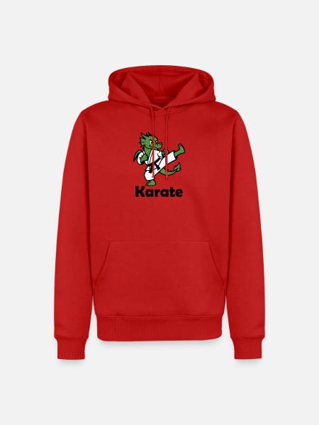 Karaté Dragon - Sweat à capuche Premium bio Homme - rouge