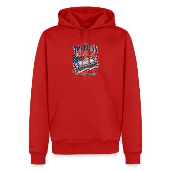 Instrument: Harmonica, Country Music, Harmonica - Men’s Premium Organic Hoodie - red - Front - Nico (187cm)
