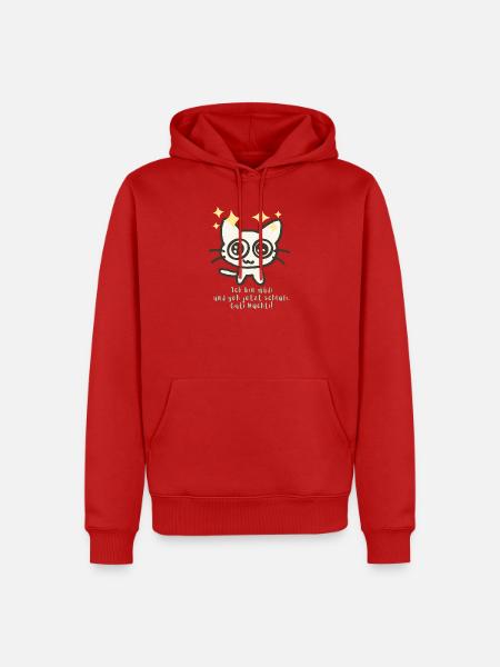 Gute Nacht, ich bin müde - Männer Premium Bio Hoodie - Rot
