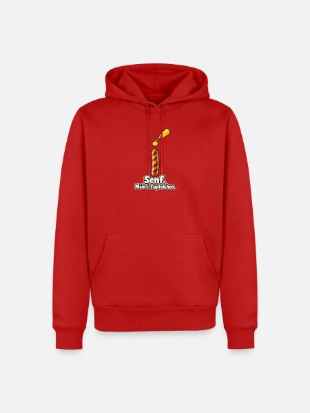 Senf als i-Tüpfelchen - Männer Premium Bio Hoodie - Rot