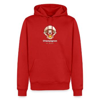 Champignon der Herzen - Männer Premium Bio Hoodie - Rot - Vorne - Nico (187cm)