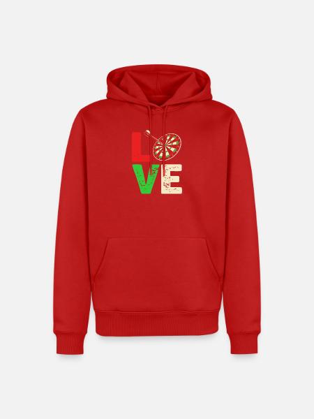 Dart Dartboard Dartpfeil - Männer Premium Bio Hoodie - Rot