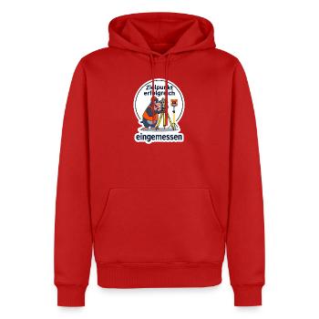 Vermesser Vermessung Techniker Geodät T-Shirt - Männer Premium Bio Hoodie - Rot - Vorne - Nico (187cm)