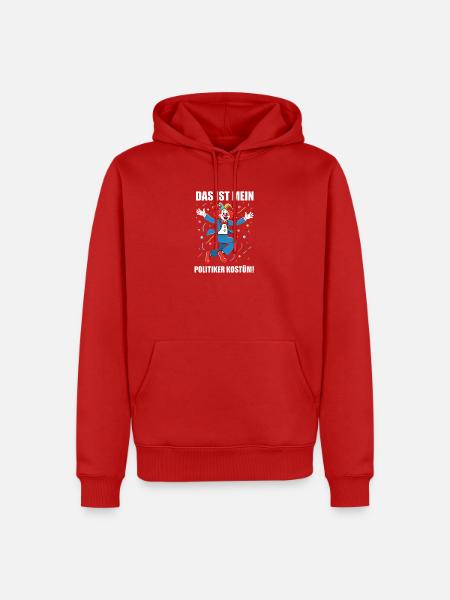 Karneval Kostüm Politiker Fasching Fastnacht - Männer Premium Bio Hoodie - Rot