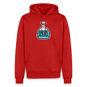 Science Science Statement Nerd Education Saying - Men’s Premium Organic Hoodie - red - Front - Nico (187cm)