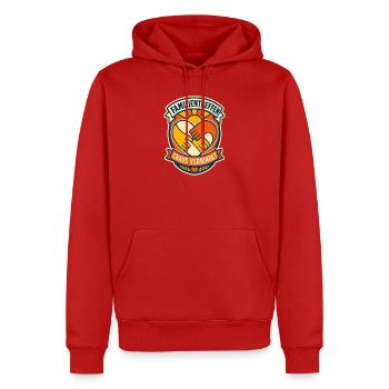 Familienfest Herzverbindet Chaos - Männer Premium Bio Hoodie - Rot - Vorne - Nico (187cm)