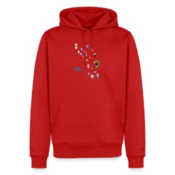 Résistance latino-américaine - Sweat à capuche Premium bio Homme - rouge - Devant - Nico (187cm)
