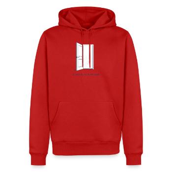 Neuer Lebensabschnitt Offene Tür Sonne Shirt - Männer Premium Bio Hoodie - Rot - Vorne - Nico (187cm)