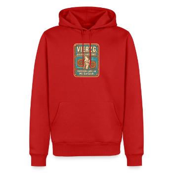 Vierzg Jahrgang 1987 - Männer Premium Bio Hoodie - Rot - Vorne - Nico (187cm)