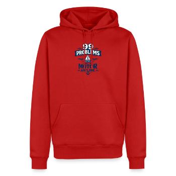 99 Problems but a Motor Ain’t One - Men’s Premium Organic Hoodie - red - Front - Nico (187cm)