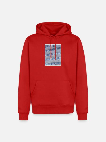WIEDERHOLE. - Männer Premium Bio Hoodie - Rot