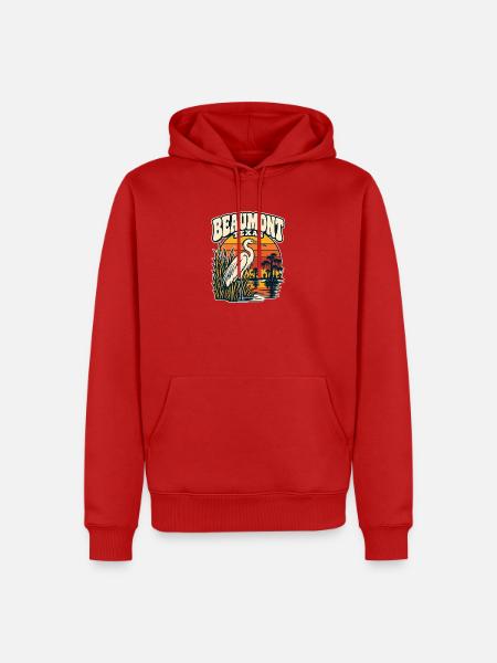 Texas Beaumont Sunset Heron - Männer Premium Bio Hoodie - Rot